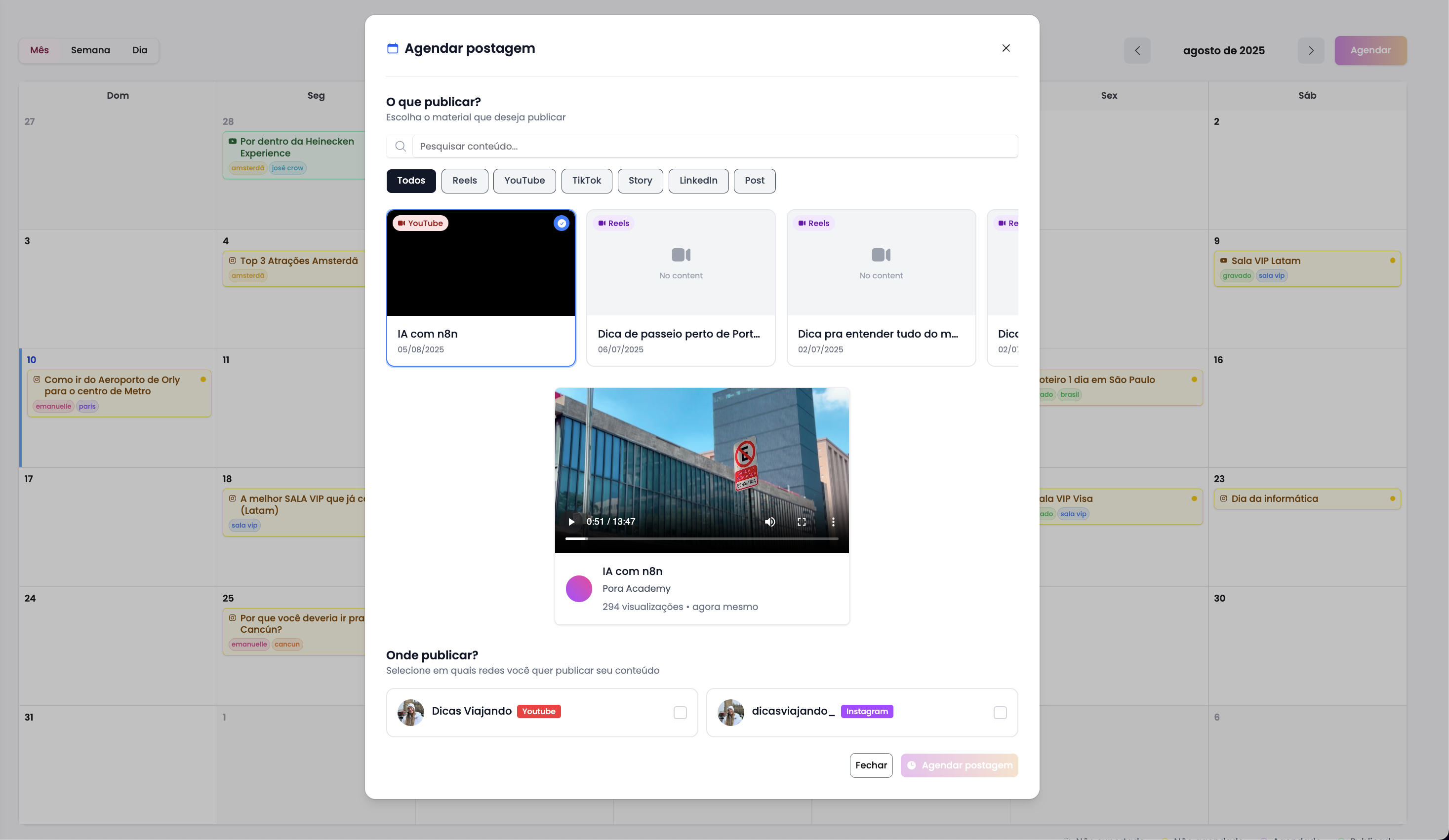 Screenshot da plataforma