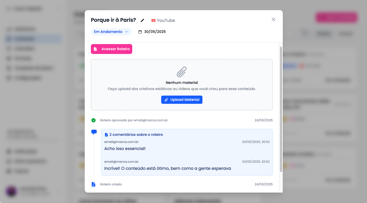 Todos pedidos da marca ficam aqui